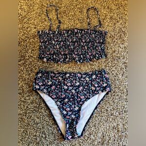 Ruffled Floral Bikini Set